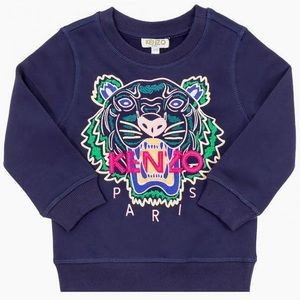 🌷Girls Kenzo Kids Paris embroidered tiger sweatshirt